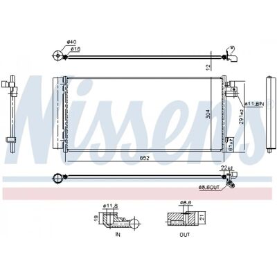 NISSENS 941242 Condensador de Aire Acondicionado de Aluminio - Aire Acondicionado NISSENS 941242 Condensador de Aire Acondicionado de Aluminio - Aire Acondicionado