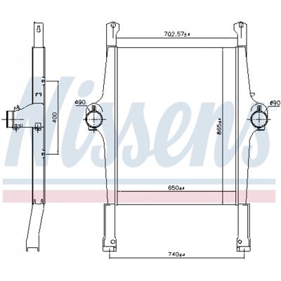 Enfriador de aire NISSENS 97022 - Aire-Aire y Aire-Agua - Sin válvula EGR - IVECO Enfriador de aire NISSENS 97022 - Aire-Aire y Aire-Agua - Sin válvula EGR - IVECO