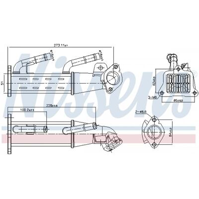 NISSENS 989404 Enfriador EGR - Recirculación de gases de escape NISSENS 989404 Enfriador EGR - Recirculación de gases de escape