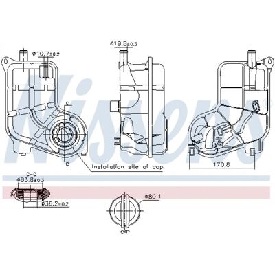 NISSENS Modelo 996287 Tanque de Expansión con Sensor de Nivel - Tanque de Expansión NISSENS Modelo 996287 Tanque de Expansión con Sensor de Nivel - Tanque de Expansión
