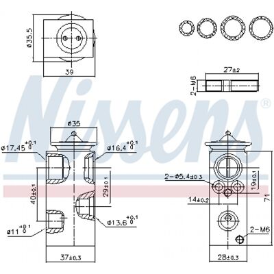 NISSENS 999453 - Válvula de expansión de aire acondicionado NISSENS 999453 - Válvula de expansión de aire acondicionado