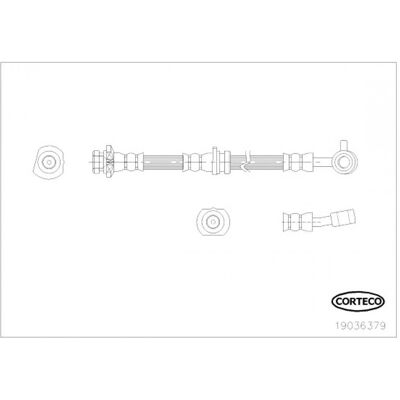 Corteco 19036379 Manguera de freno - Delantero derecho Nissan Qashqai Corteco 19036379 Manguera de freno - Delantero derecho Nissan Qashqai