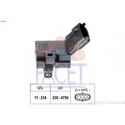 FACET 10.3078 Sensor de presión barométrica - Ajuste de altitud FACET 10.3078 Sensor de presión barométrica - Ajuste de altitud
