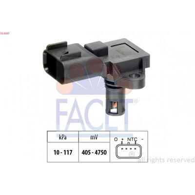 FACET 10.3097 Sensor de presión barométrica - Compatible OE para Ford, Jaguar, Volvo - Hecho en Italia FACET 10.3097 Sensor de presión barométrica - Compatible OE para Ford, Jaguar, Volvo - Hecho en Italia