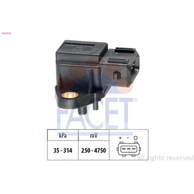 Sensor de presión barométrica Facet 10.3116 - Equivalente OE para BMW Sensor de presión barométrica Facet 10.3116 - Equivalente OE para BMW