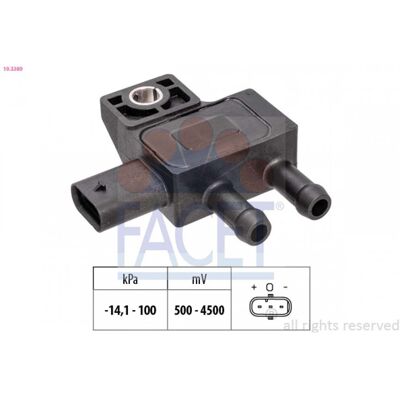 FACET Sensor de presión de aire 10.3389 - Sensor de presión FACET Sensor de presión de aire 10.3389 - Sensor de presión