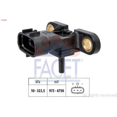 FACET Modelo 10.3408 Sensor de presión turbo - Sensor FACET Modelo 10.3408 Sensor de presión turbo - Sensor