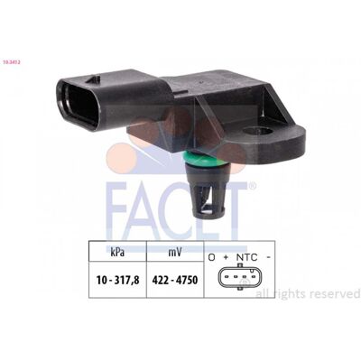 Sensor de presión barométrica FACET 10.3412 - Sensor de presión Sensor de presión barométrica FACET 10.3412 - Sensor de presión