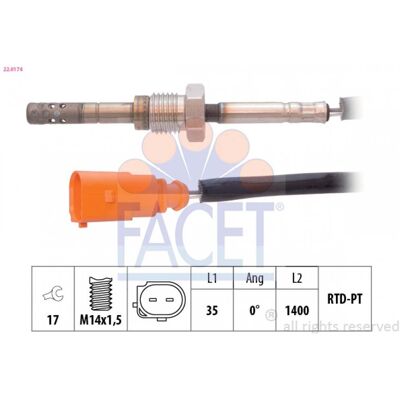 FACET 22.0174 Sensor de Temperatura de Gases - Sensor de Temperatura de Gases FACET 22.0174 Sensor de Temperatura de Gases - Sensor de Temperatura de Gases
