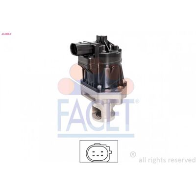 FACET 23.0063 - Válvula EGR para Fiat, Alfa Romeo, Saab - Reduce emisiones de nitrógeno FACET 23.0063 - Válvula EGR para Fiat, Alfa Romeo, Saab - Reduce emisiones de nitrógeno