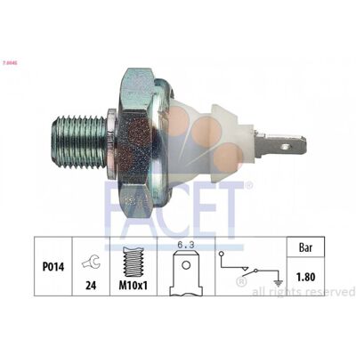 Interruptor de presión de aceite Facet - VW Seat Audi 1,8 Bar Interruptor de presión de aceite Facet - VW Seat Audi 1,8 Bar