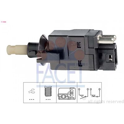 FACET 71088 Interruptor de luz de freno - Mecánico, Hecho en Italia FACET 71088 Interruptor de luz de freno - Mecánico, Hecho en Italia