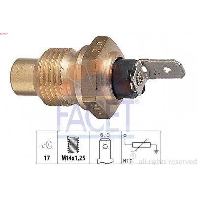 Sensor de temperatura del refrigerante FACET M14x1.25 - Sensor de temperatura Sensor de temperatura del refrigerante FACET M14x1.25 - Sensor de temperatura