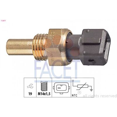 FACET 7.3077 Sensor de Temperatura de Refrigerante - Sensor para BMW, Land Rover FACET 7.3077 Sensor de Temperatura de Refrigerante - Sensor para BMW, Land Rover