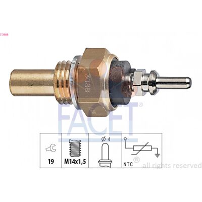 FACET 7.3088 - Sensor de Temperatura del Refrigerante - Equivalente OE FACET 7.3088 - Sensor de Temperatura del Refrigerante - Equivalente OE