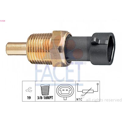 Sensor de Temperatura de Aceite FACET - 3/8-18NPT - Equivalente OE Sensor de Temperatura de Aceite FACET - 3/8-18NPT - Equivalente OE