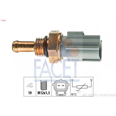 FACET Modelo 7.3234 Sensor de temperatura de líquido de enfriamiento - Compatible con Ford, Jaguar, Mazda, Volvo, Land Rover FACET Modelo 7.3234 Sensor de temperatura de líquido de enfriamiento - Compatible con Ford, Jaguar, Mazda, Volvo, Land Rover
