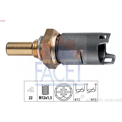 FACET 7.3274 Sensor de temperatura - Equivalente OE para BMW/Land Rover FACET 7.3274 Sensor de temperatura - Equivalente OE para BMW/Land Rover
