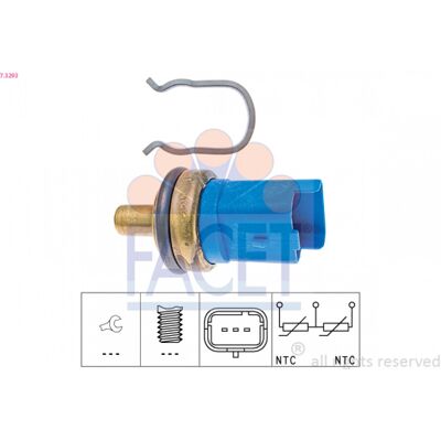 FACET 7.3293 Sonde de température, liquide de refroidimiento - Sonde de temperatura, liquide de refroidissement FACET 7.3293 Sonde de température, liquide de refroidimiento - Sonde de temperatura, liquide de refroidissement
