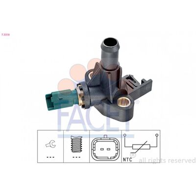Sensor FACET - Temperatura para Refrigerante - Equivalente OE para Fiat/Lancia Sensor FACET - Temperatura para Refrigerante - Equivalente OE para Fiat/Lancia