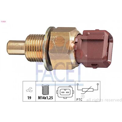 FACET 7.3321 - Sensor de temperatura de refrigerante para Peugeot, Citroën FACET 7.3321 - Sensor de temperatura de refrigerante para Peugeot, Citroën