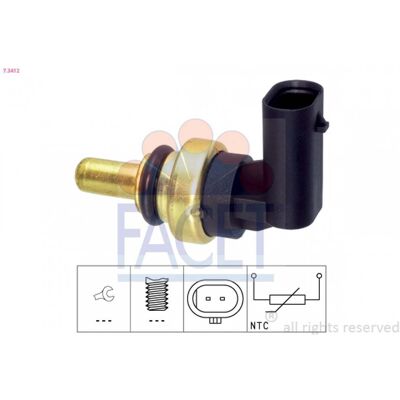 FACET 7.3412 Sensor de Temperatura para Refrigerante - Sensor de Temperatura FACET 7.3412 Sensor de Temperatura para Refrigerante - Sensor de Temperatura