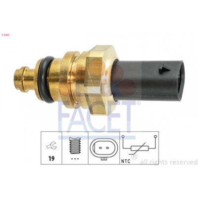 FACET 7.3401 Sensor de temperatura de líquido de enfriamiento - Sensor de temperatura FACET 7.3401 Sensor de temperatura de líquido de enfriamiento - Sensor de temperatura