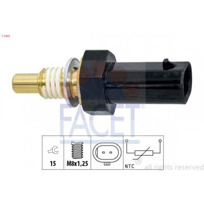 FACET 7.3403 Sensor de líquido de enfriamiento - Sensor de temperatura FACET 7.3403 Sensor de líquido de enfriamiento - Sensor de temperatura