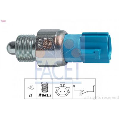 FACET Modelo 7.6231 Interruptor de luz de marcha atrás - Luz de reversa FACET Modelo 7.6231 Interruptor de luz de marcha atrás - Luz de reversa