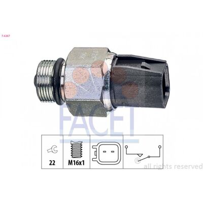 FACET Modelo 7.6267 Interruptor de Luz de Marcha Atrás - Interruptor, Luz de marcha atrás FACET Modelo 7.6267 Interruptor de Luz de Marcha Atrás - Interruptor, Luz de marcha atrás