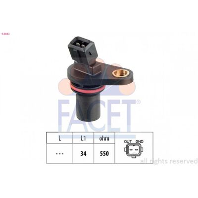 FACET 9.0043 Sensor de árbol de levas - Fabricado en Italia - Equivalente OE FACET 9.0043 Sensor de árbol de levas - Fabricado en Italia - Equivalente OE