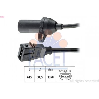 FACET 9.0053 Sensor - Impulso OE Italiano, Posición del Motor FACET 9.0053 Sensor - Impulso OE Italiano, Posición del Motor