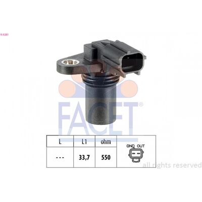 FACET 9.0281 Sensor de posición del árbol de levas - Sensor de árbol de levas FACET 9.0281 Sensor de posición del árbol de levas - Sensor de árbol de levas