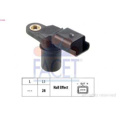 Sensor de posición del árbol de levas FACET 9.0348 - Equivalente OE Sensor de posición del árbol de levas FACET 9.0348 - Equivalente OE