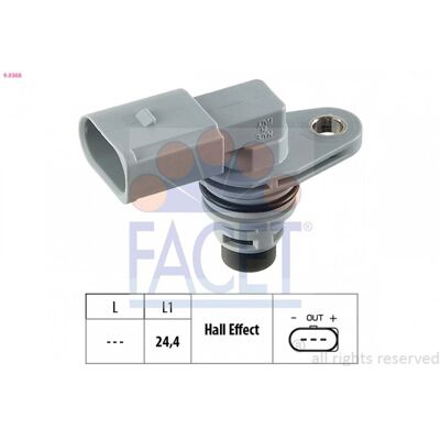 FACET 9.0368 Sensor de posición del árbol de levas - Fabricado en Italia FACET 9.0368 Sensor de posición del árbol de levas - Fabricado en Italia