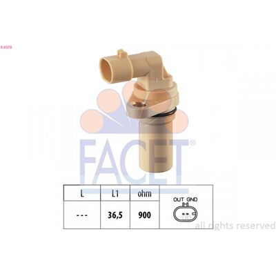 FACET 90379 Sensor de árbol de levas - Sensor de posición para Fiat, Opel, Alfa Romeo, Saab, Suzuki FACET 90379 Sensor de árbol de levas - Sensor de posición para Fiat, Opel, Alfa Romeo, Saab, Suzuki