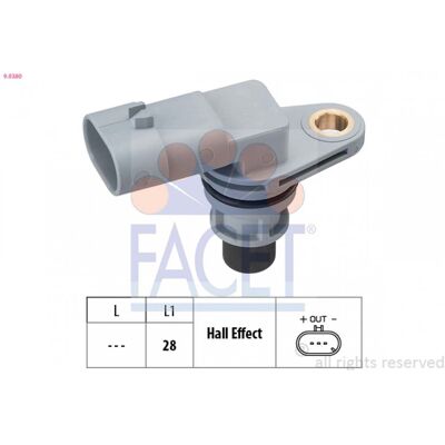 FACET 9.0380 Sensor de árbol de levas - Sensor de posición del árbol de levas FACET 9.0380 Sensor de árbol de levas - Sensor de posición del árbol de levas