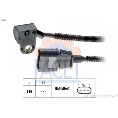 Sensor de posición del árbol de levas FACET 9.0456 - Equivalente OE Sensor de posición del árbol de levas FACET 9.0456 - Equivalente OE