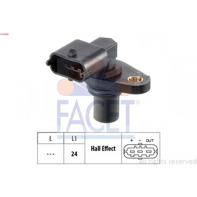 FACET 9.0480 Sensor de árbol de levas - Sensor de posición del árbol de levas FACET 9.0480 Sensor de árbol de levas - Sensor de posición del árbol de levas