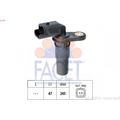 FACET 9.0536 Sensor de cigüeñal - Igual a OE - Italia FACET 9.0536 Sensor de cigüeñal - Igual a OE - Italia