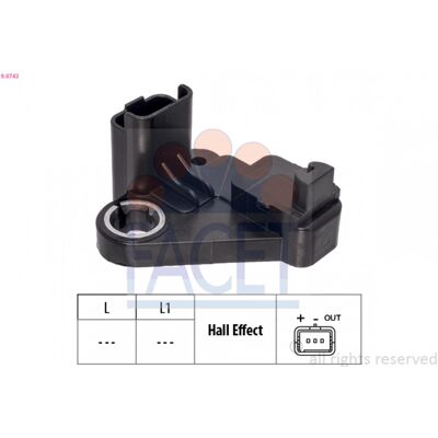 FACET 9.0743 Sensor de posición del cigüeñal - Sensor de posición del árbol de levas FACET 9.0743 Sensor de posición del cigüeñal - Sensor de posición del árbol de levas