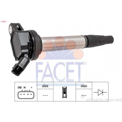 FACET 9.6436 Bobina de encendido - Bobina de encendido FACET 9.6436 Bobina de encendido - Bobina de encendido
