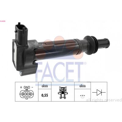 FACET 9.6520 Bobina de encendido - Bobina de encendido FACET 9.6520 Bobina de encendido - Bobina de encendido