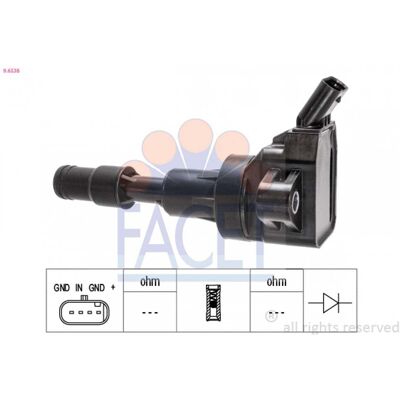 Bobina de encendido FACET 96538 - Pieza de coche para KIA y HYUNDAI Bobina de encendido FACET 96538 - Pieza de coche para KIA y HYUNDAI