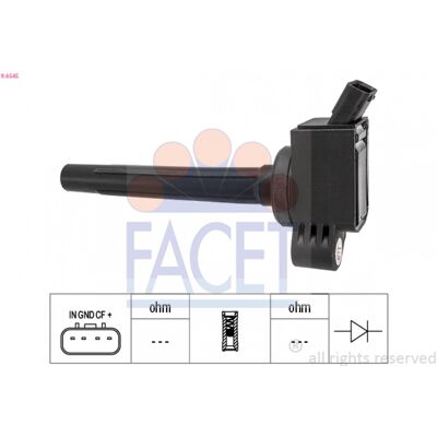 FACET 9.6545 Bobina de encendido - Bobina para Toyota: C-HR, Auris 5 puertas, Corolla XII Wagon FACET 9.6545 Bobina de encendido - Bobina para Toyota: C-HR, Auris 5 puertas, Corolla XII Wagon