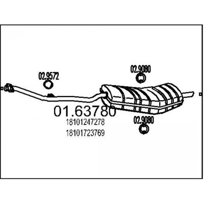 MTS - 01.63780 - 1600 - BMW - Silenciador trasero MTS - 01.63780 - 1600 - BMW - Silenciador trasero