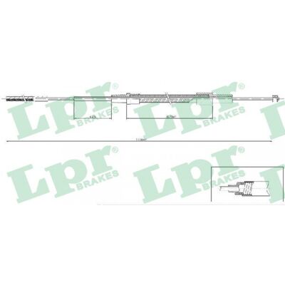 Cable de Freno de Estacionamiento LPR - BMW Serie 5 Izquierdo Trasero 1930/1170mm Cable de Freno de Estacionamiento LPR - BMW Serie 5 Izquierdo Trasero 1930/1170mm