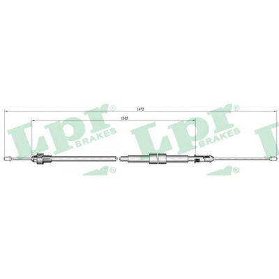 Cable de freno de mano Renault C0139B - Derecho trasero para Clio/Modus Cable de freno de mano Renault C0139B - Derecho trasero para Clio/Modus