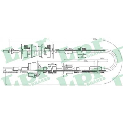 LPR C0173C - Cable de embrague para Peugeot 406 - Ajuste automático/manual LPR C0173C - Cable de embrague para Peugeot 406 - Ajuste automático/manual