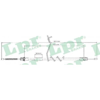 Cable de Freno de Mano Trasero Izquierdo Ford Transit Mk5 - Tambor Cable de Freno de Mano Trasero Izquierdo Ford Transit Mk5 - Tambor